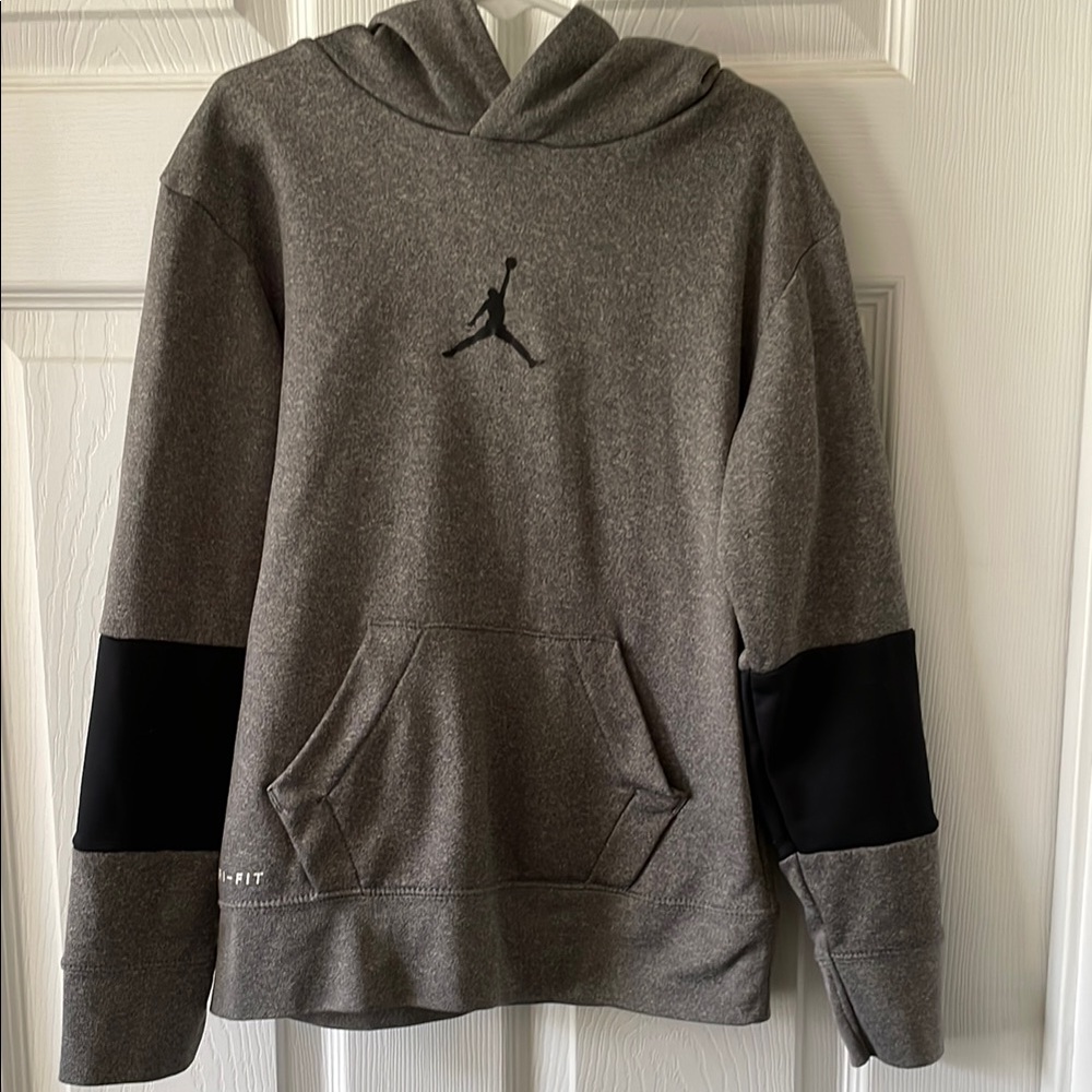 Jordan Heather Gray and Black Hoodie